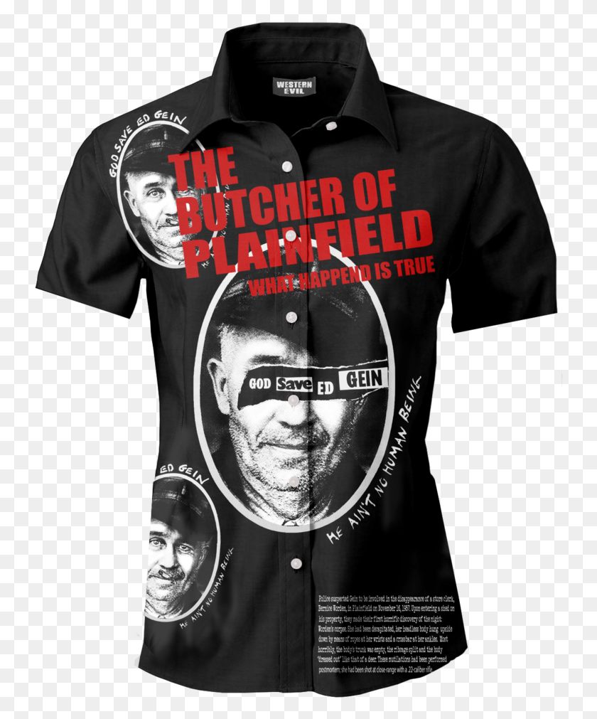 744x951 God Save Ed Gein Limited Edition Button Down Shirt Polo Shirt, Clothing, Apparel, T-shirt HD PNG Download