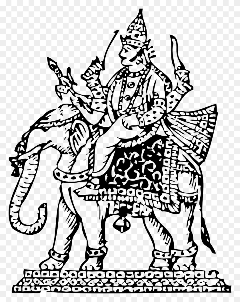 1000x1280 Goddess Elephant God Indra King Image Indra God Clip Art, Gray, World Of Warcraft HD PNG Download