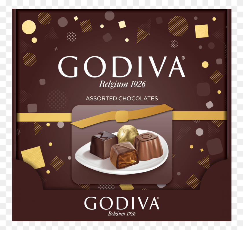 2184x2054 Godiva Assorted Milk Chocolate Gift Box Godiva Assorted Chocolates 3.9 Oz, Advertisement, Poster, Flyer HD PNG Download