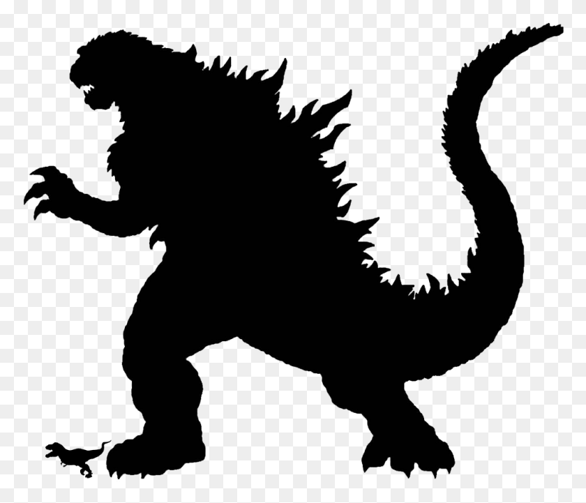 1000x848 Godzilla Clipart Simple Godzilla Silueta, Animal, Mamífero Hd Png