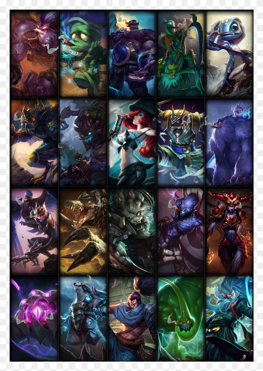 1081x1561 Descargar Png / League Of Legends, Persona, Humano, Collage Hd Png