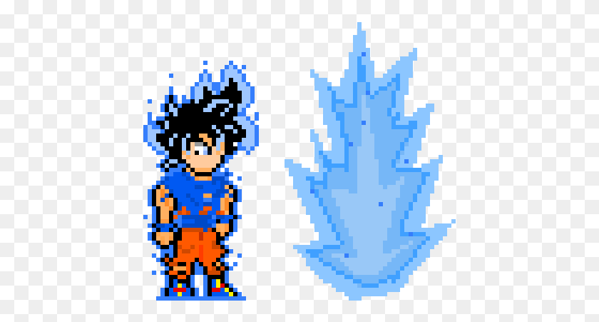 439x391 Goku Super Instinct Pixel Art, Коврик, Графика Hd Png Скачать