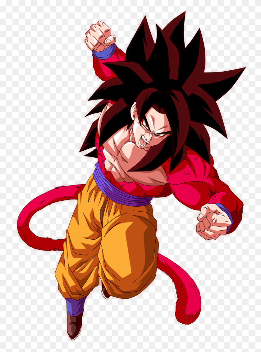 745x1071 Goku Super Saiyan 4 By Saodvd Super Full Power Saiyan 4 Goku, Person, Human, Graphics HD PNG Download