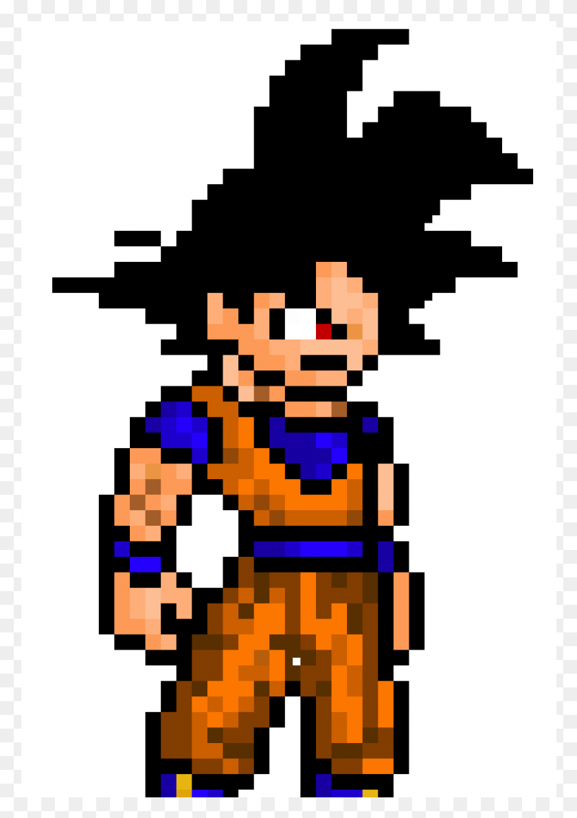 829x1201 Goku With Black Hair De Dragon Ball Em Pixel Art, Rug, Super Mario, Nuclear HD PNG Download