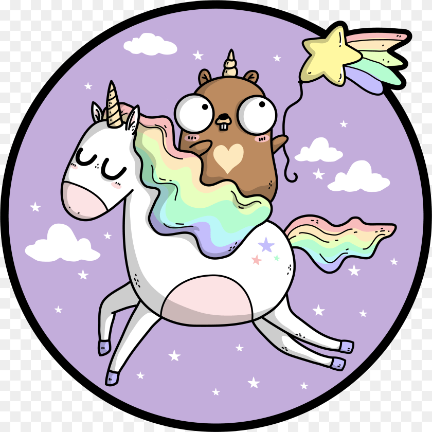 Golang Gopher Unicorn, Art Clipart PNG