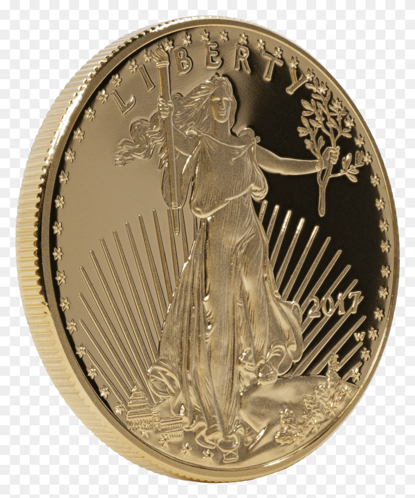 1459x1772 Золотой Американский Орел 1 Унция Монета Hd Png Скачать