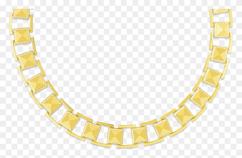 1276x801 Gold Amp Diamond Frame Obelisco Link Collar Riverdale Monopoly Game Pieces, Necklace, Jewelry, Accessories HD PNG Download