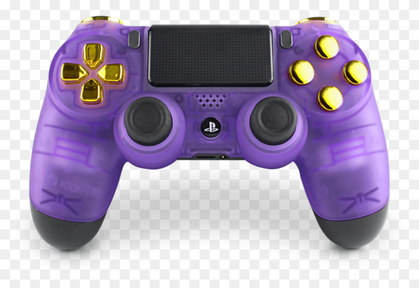 1000x663 Gold And Purple Ps4 Controller, Electronics, Joystick, Camera HD PNG Download