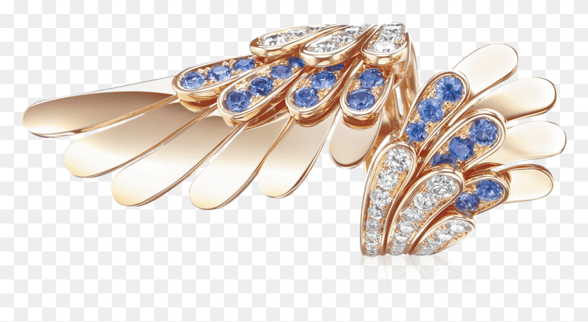 1080x556 Gold Angel Ring With Diamonds And Saphires, Jewelry, Accessories, Accessory HD PNG Download