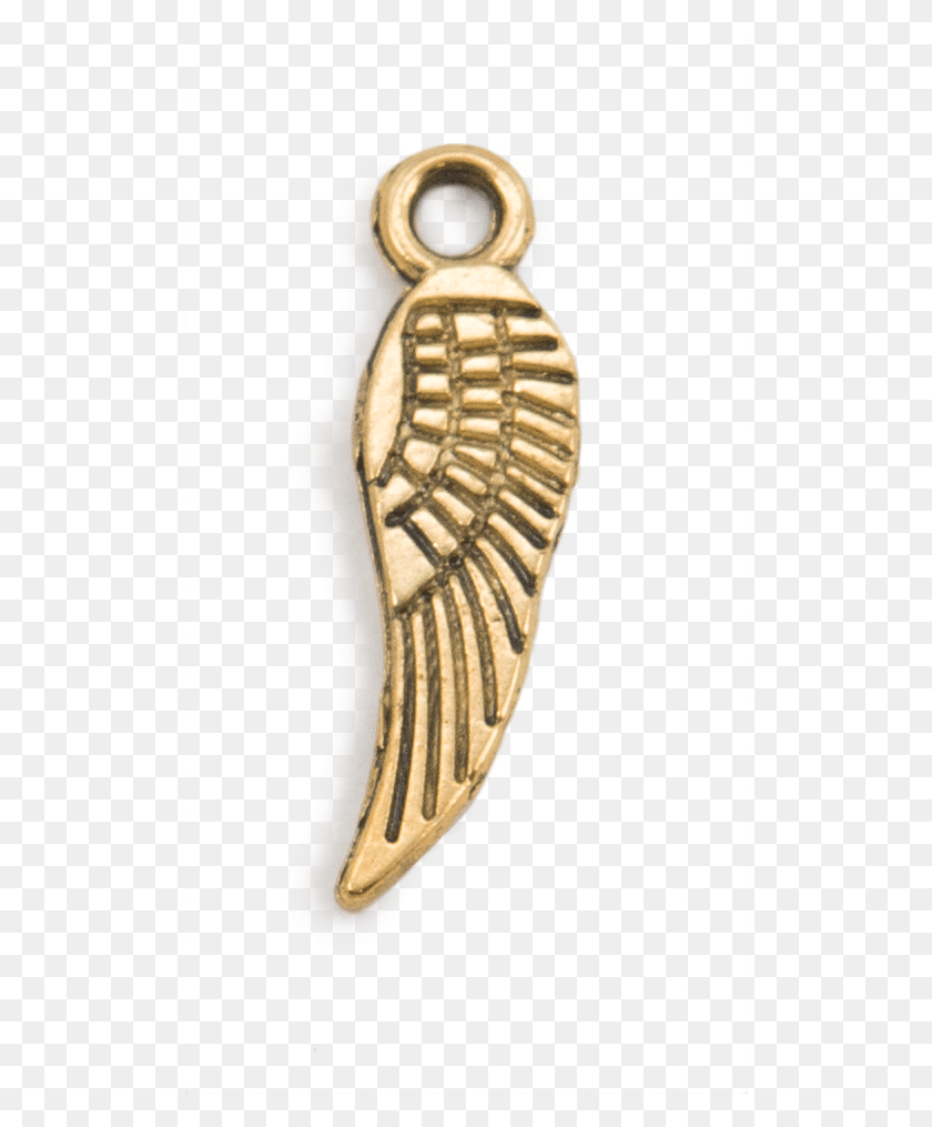508x955 Gold Angel Wing Charm Pendant, Clothing, Apparel, Shoe HD PNG Download