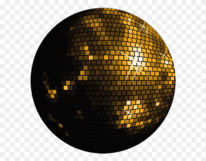 594x596 Gold Ball Black Disco Ball, Sphere, Panoramic, Landscape HD PNG Download