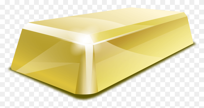 2401x1193 Gold Bar Image Gold Bar Clipart, Box, Furniture, Treasure HD PNG Download