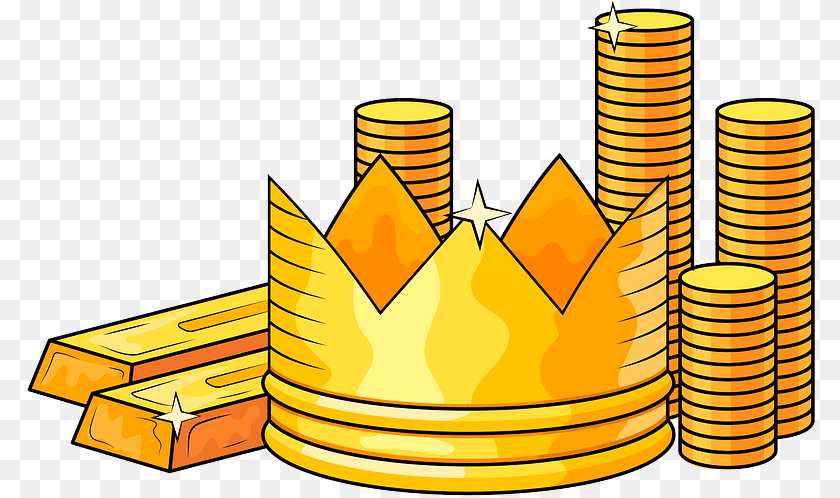 793x498 Gold Bars Crown And Coins Clipart Gold Clipart, Dynamite, Weapon, Can, Tin Transparent PNG