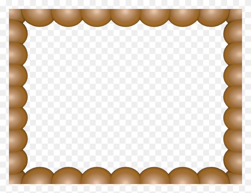 960x720 Gold Bubbly Pearls Rectangular Powerpoint Border Border Design For English, Accessories, Accessory, Person HD PNG Download
