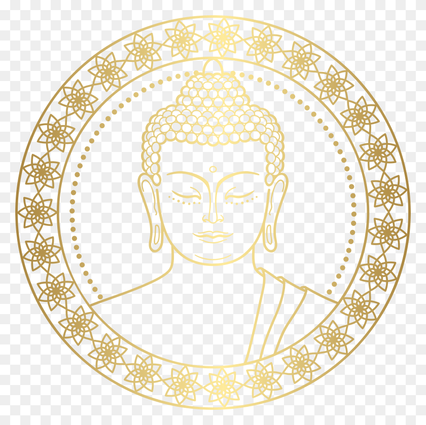 7894x7893 Gold Buddha Clip Art, Worship, Rug HD PNG Download