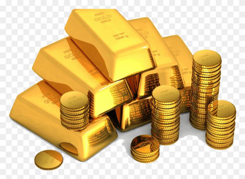 1268x901 Gold Bullion Coins White Background Money 80253 Gold Images, Treasure, Coin HD PNG Download