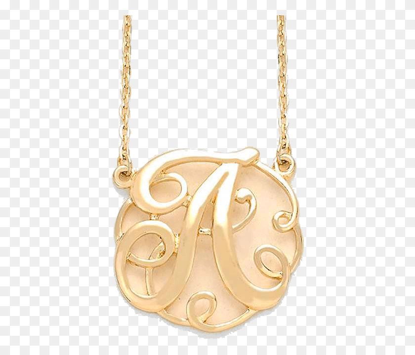 392x659 Gold Circle Monogram Necklace Luxury Circle Monogram Locket, Pendant, Accessories, Accessory HD PNG Download