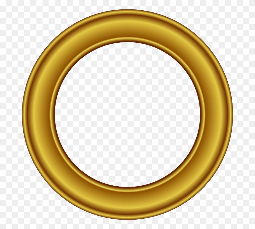 696x696 Gold Circle Transparent Golden Round Frame, Brass Section, Musical Instrument, Horn HD PNG Download