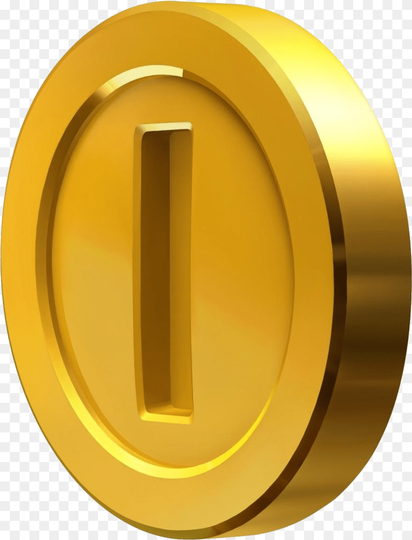 874x1143 Gold Coin Image New Super Mario Bros Wii, Text, Number, Symbol Sticker PNG