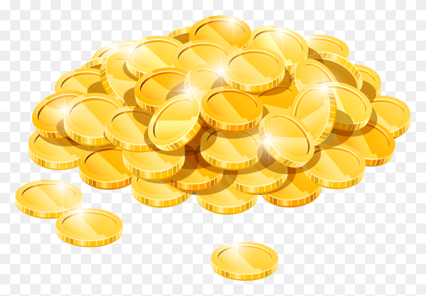 3989x2677 Gold Coins Clipart, Food, Fruit, Plant HD PNG Download
