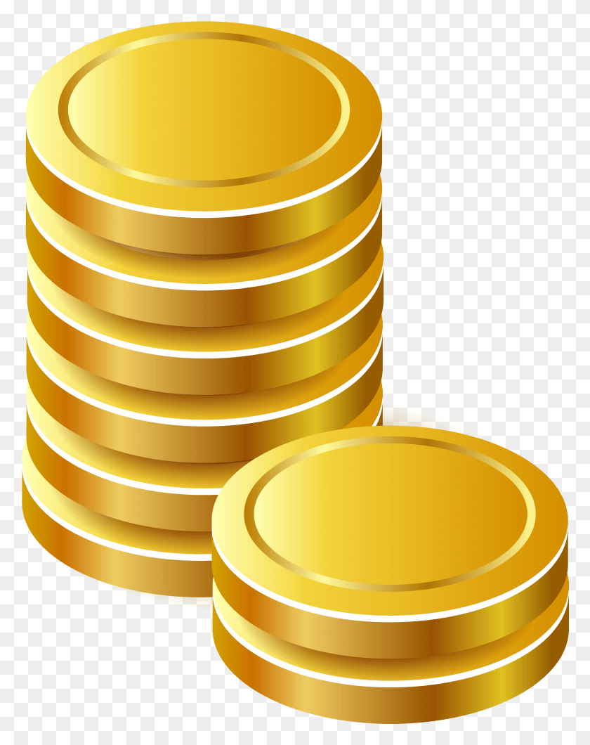 3046x3909 Gold Coins Clipart Gold Coins Icon, Wedding Cake, Cake, Dessert HD PNG Download