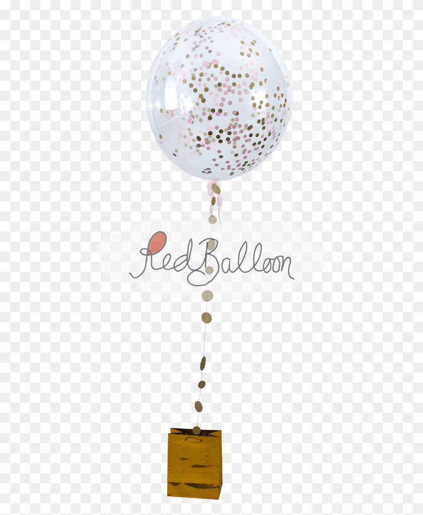 466x963 Gold Confetti Balloon Red Balloon Cork Balloon, Lamp, Text, Paper HD PNG Download