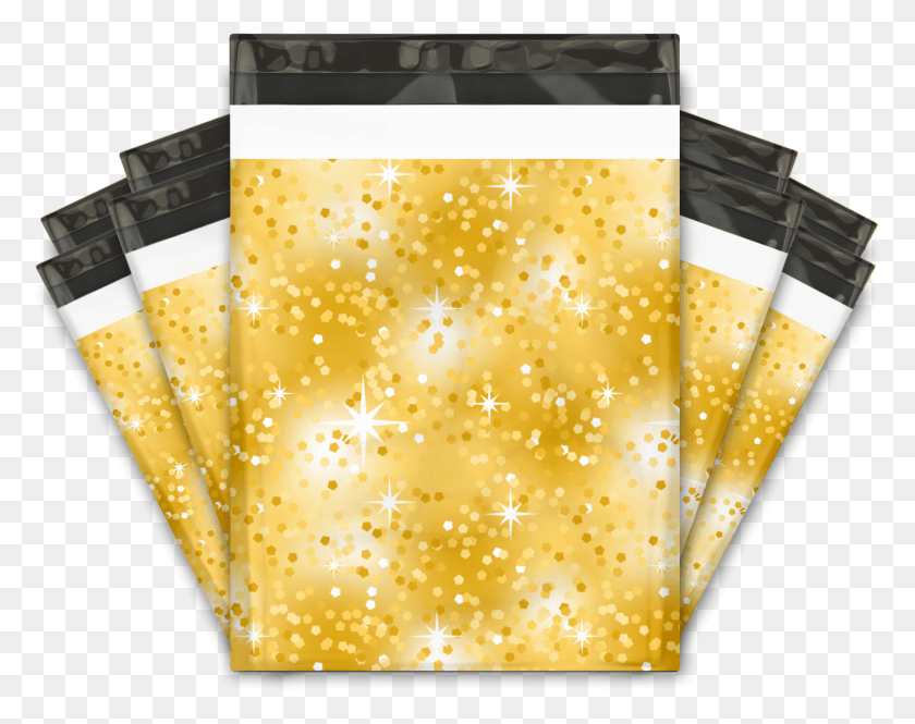 1950x1514 Gold Confetti Designer Poly Mailers Shipping Envelopes, Paper, Clothing, Apparel Descargar Hd Png