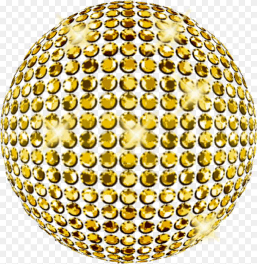 1273x1310 Gold Disco Gold Disco Ball, Sphere, Accessories, Jewelry, Necklace Sticker PNG