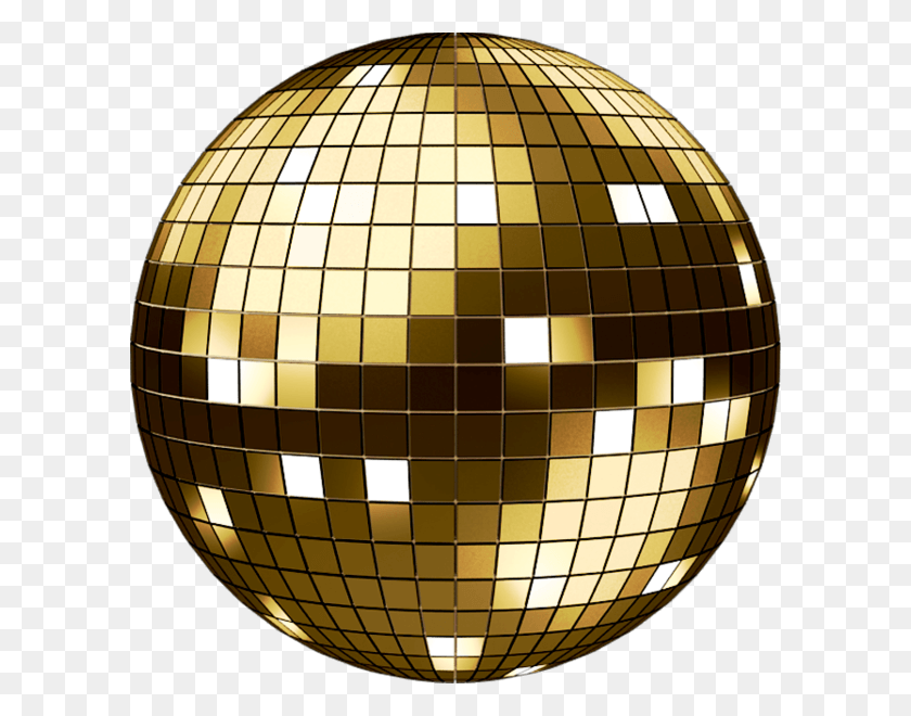 600x600 Gold Discoball Gold Disco Ball Clipart, Sphere, Lamp, Balloon HD PNG Download