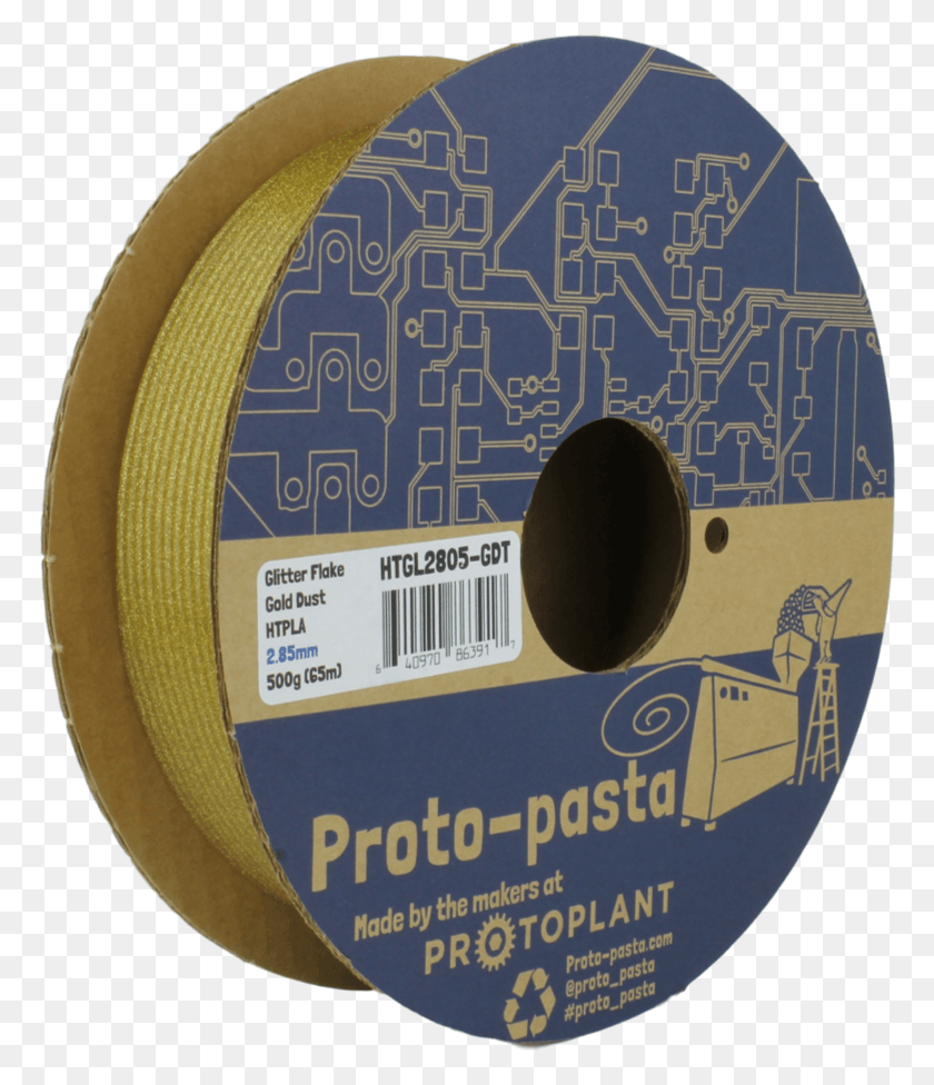 770x916 Gold Dust Translucent Htpla With Gold Glitter Protoplant Proto Pasta Htpla, Disk, Dvd, Tape HD PNG Download