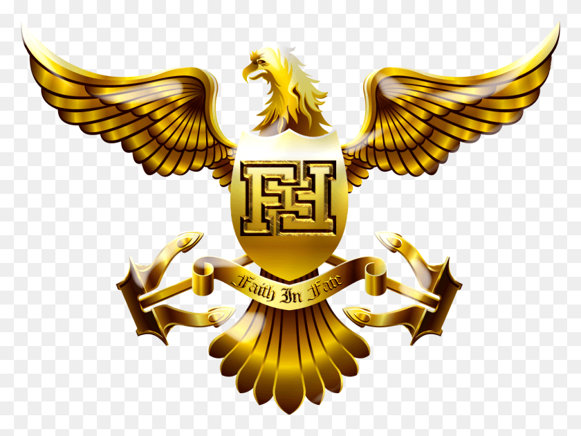 1298x949 Gold Eagle Shield Logo Gold Eagle Logo, Emblem, Symbol, Animal HD PNG Download