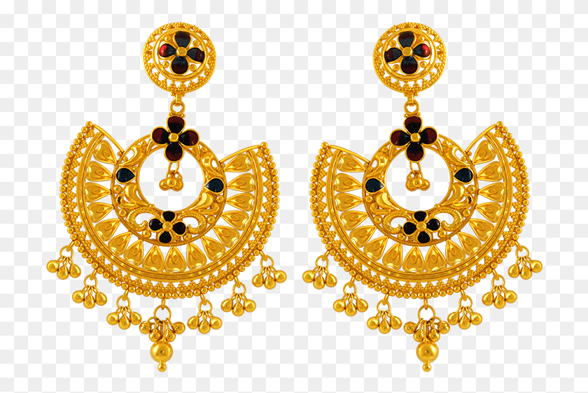 710x502 Gold Earrings Pc Chandra Jhumka Collection, Accessories, Accessory, Earring HD PNG Download