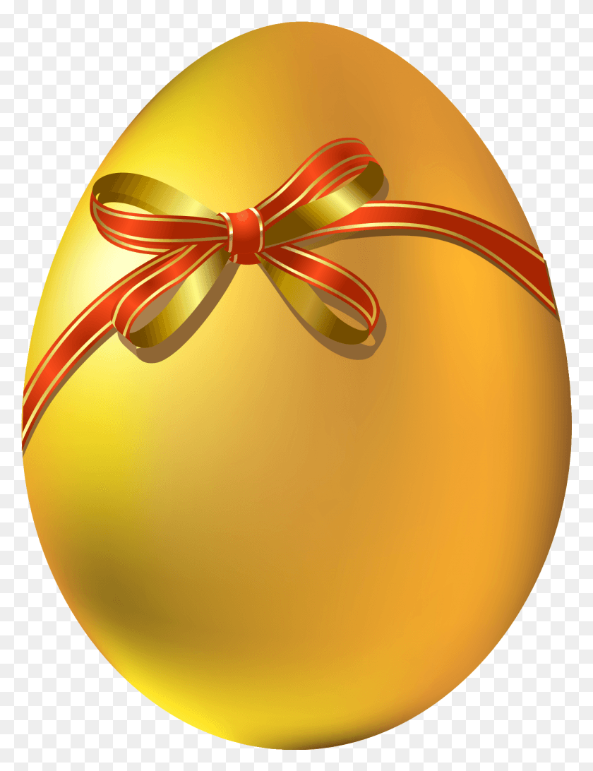 1342x1776 Золотое Пасхальное Яйцо С Красным Бантом Клипарт Изображения Пасхальные Яйца, Яйцо, Еда, Лампа Hd Png Скачать