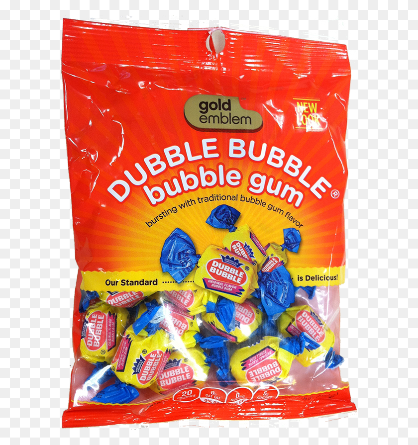 600x835 Gold Emblem Bubble Gum Dubble Bubble Dubble Bubble, Food, Candy, Lollipop HD PNG Download