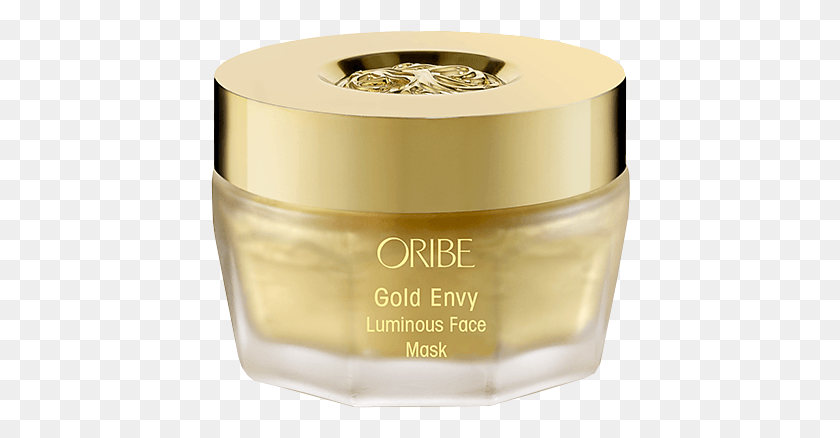 420x378 Descargar Png Gold Envy Luminous Face Mask Oribe Gold Face Mask, Cosmetics, Maquillaje De Cara Hd Png
