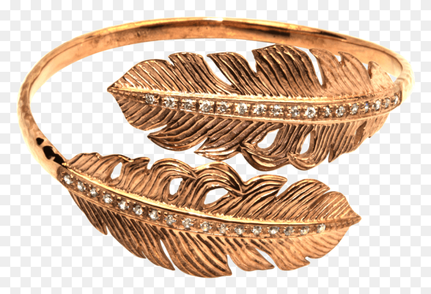 1073x707 Gold Feather Bangle, Jewelry, Accessories, Accessory HD PNG Download