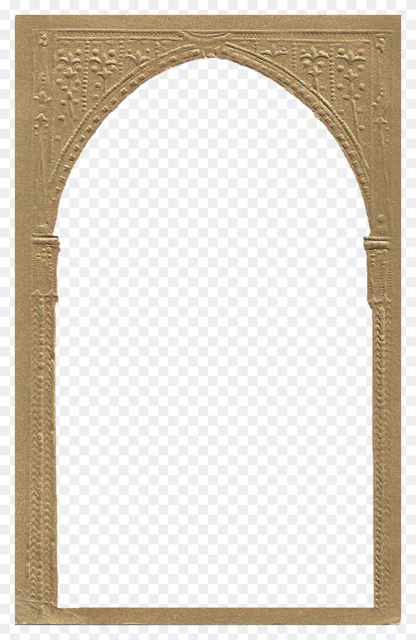 1012x1600 Gold Frame Free Image Arch, Architecture, Building, Arched HD PNG Download