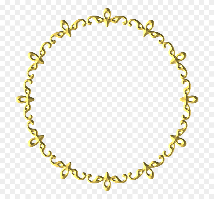 720x720 Gold Frame Round Border Decoration Decor Gold Frames Design, Bracelet, Jewelry, Accessories HD PNG Download