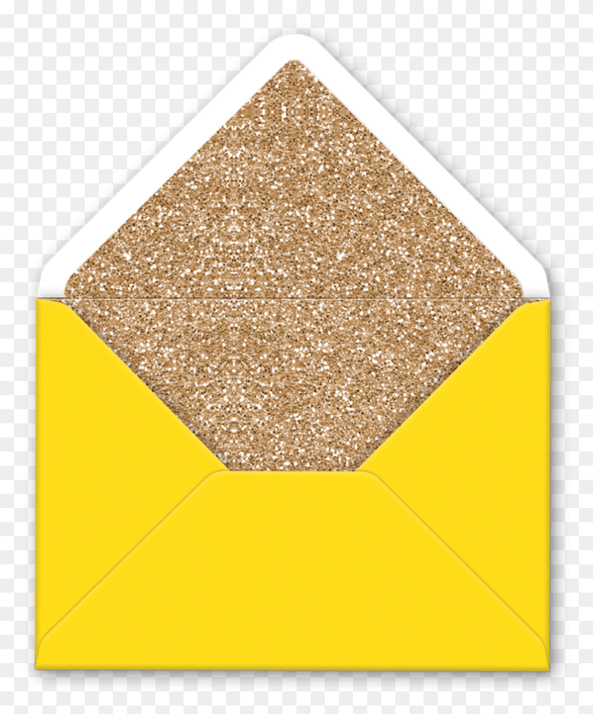 785x959 Gold Glitter Heart Wood, Envelope, Rug, Mail HD PNG Download