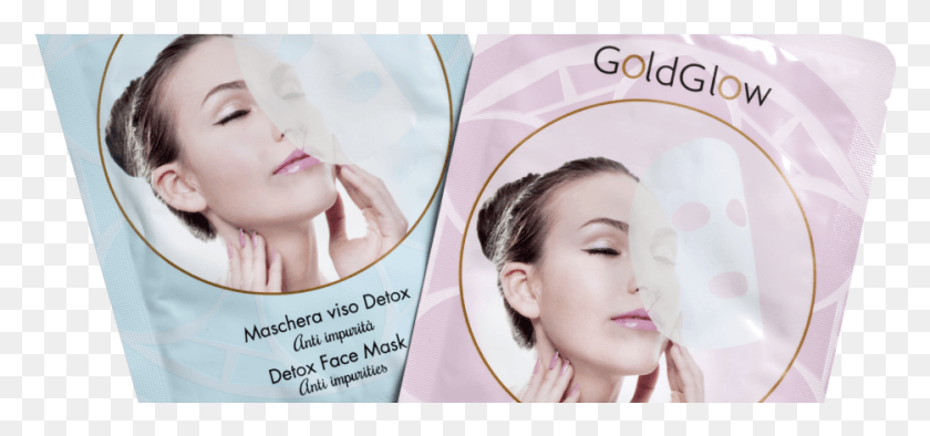 934x401 Gold Glow Beauty Mask Girl, Face, Person, Human HD PNG Download