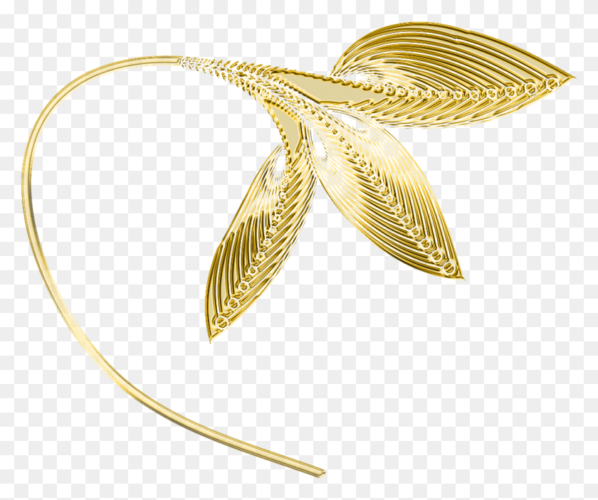 1015x837 Gold Gold Leaves Transparent Background, Accessories, Accessory, Jewelry HD PNG Download