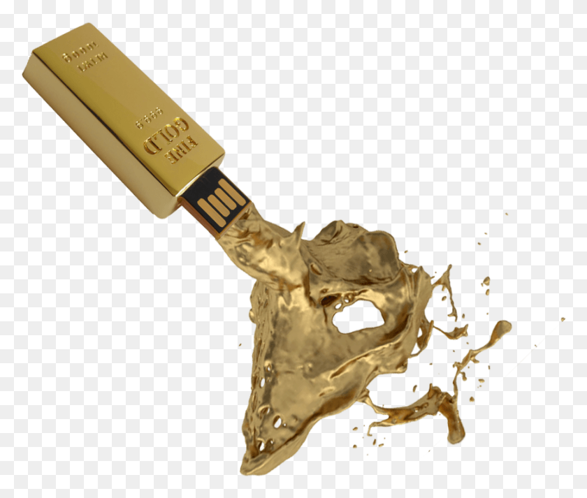 867x726 Descargar Png Oro Oro Usb Líquido Oro Sus Datos Son Oro Ilustración Transparente, Arma, Arma, Cuchillo Hd Png