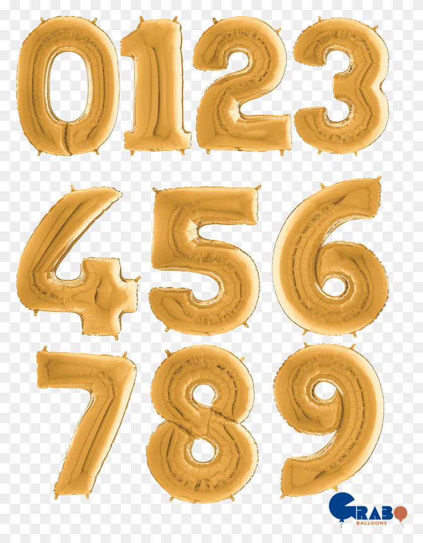 1149x1500 Gold Grabo Balloons, Number, Symbol, Text HD PNG Download