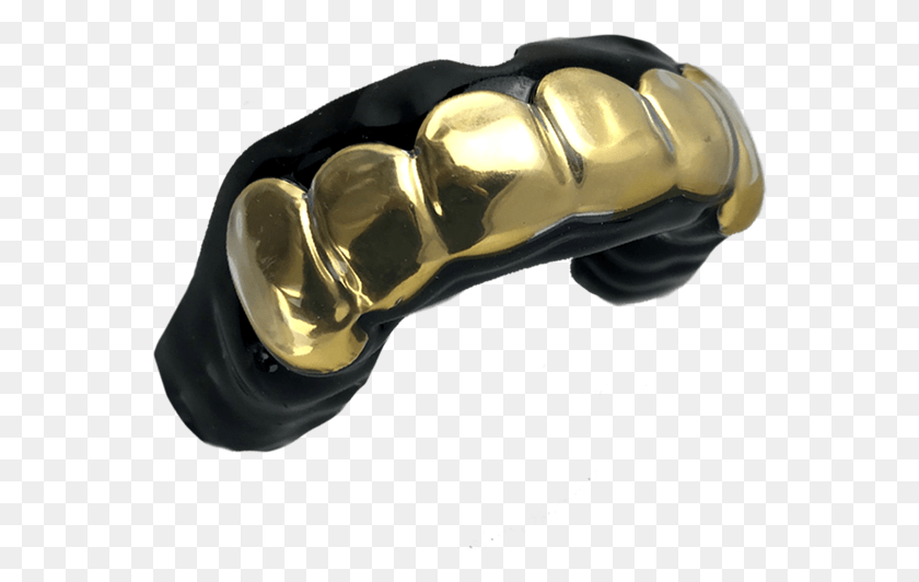 562x472 Gold Grillz Black Mouthguard Grillz Mouth Guard, Helmet, Clothing, Apparel HD PNG Download