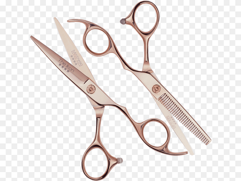 635x631 Gold Hair Scissors Scissors, Blade, Shears, Weapon Sticker PNG