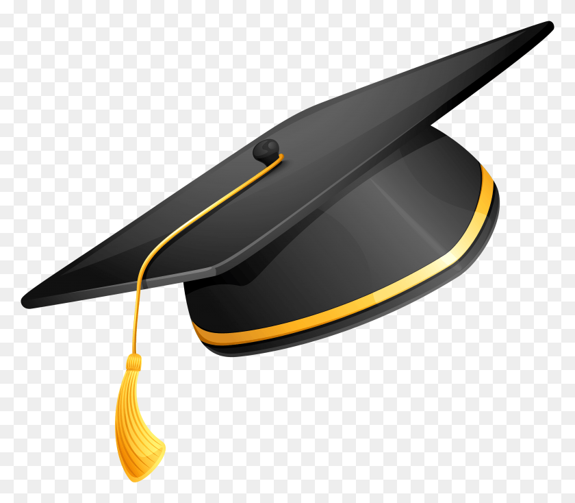 3933x3400 Gold Hats Cliparts Graduation Hat Transparent, Label, Text, Bow HD PNG Download