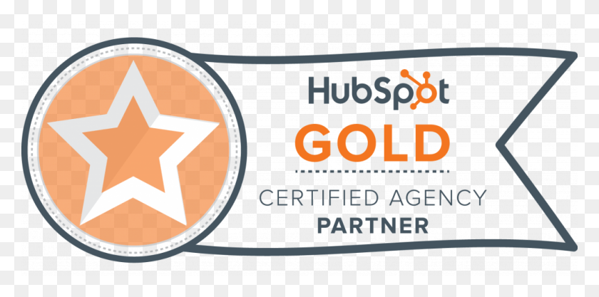1024x469 Gold Hubspot Partner, Label, Text, Logo HD PNG Download