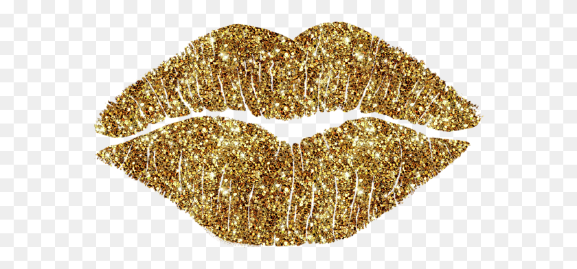570x332 Gold Lips For Transparent Gold Glitter Kiss, Light, Glitter HD PNG Download