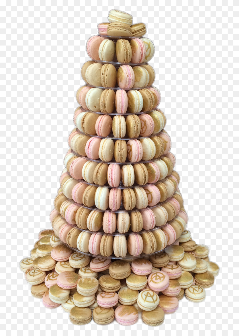 709x1121 Gold Painted French Macaron Tower Coin, Plant, Food, Accessories HD PNG Download
