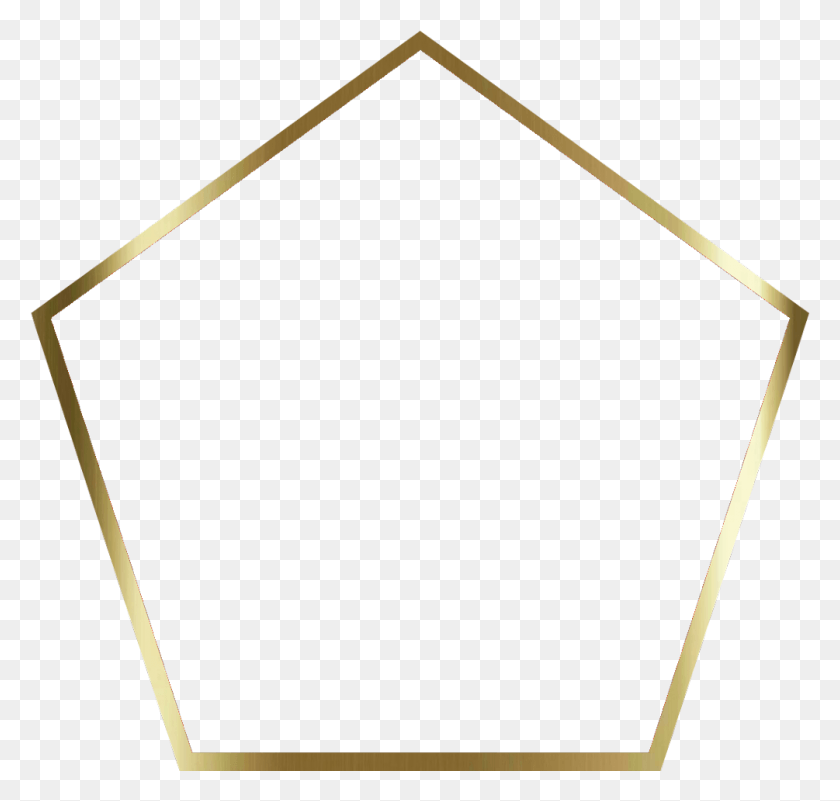 1005x955 Золотой Пятиугольник, Треугольник, Лук, Дерево Png Скачать